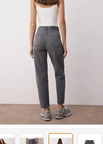 Gri Süet Kadın Jean Pantolon - Görsel 3