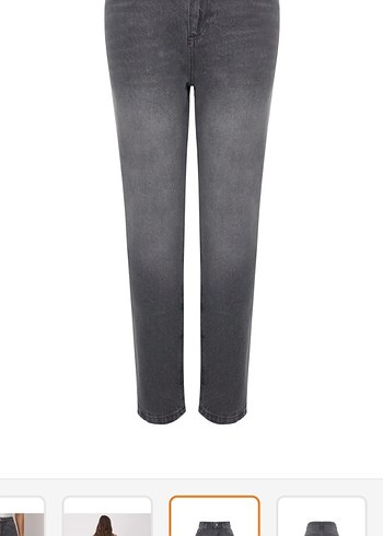 Gri Süet Kadın Jean Pantolon - Görsel 4