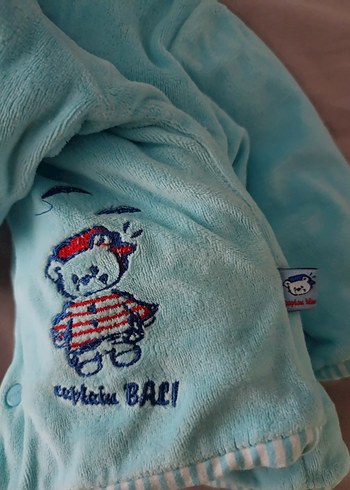 Mavi Kapüşonlu Erkek Çocuk Polar Ceket - Görsel 3