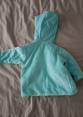 Mavi Kapüşonlu Erkek Çocuk Polar Ceket - Görsel 2