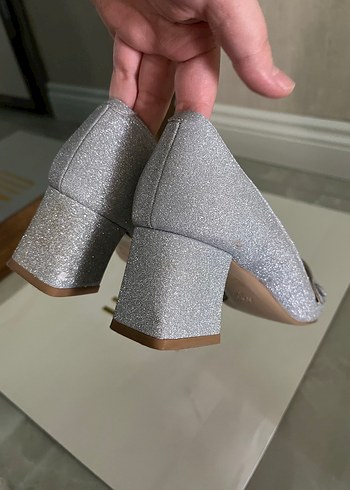 Gümüş Topuklu Kadın Ayakkabı - Görsel 2