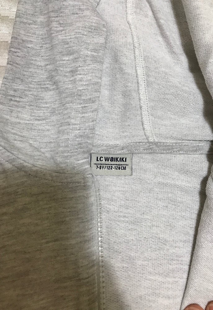 Kapüşonlu Gri Erkek Çocuk Fermuarlı Yelek - Görsel 2