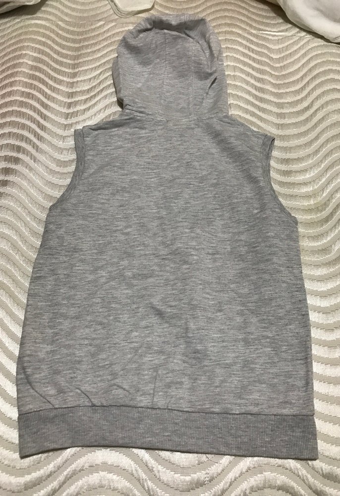 Kapüşonlu Gri Erkek Çocuk Fermuarlı Yelek - Görsel 3