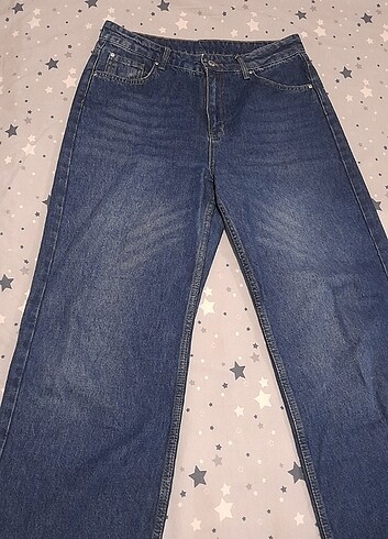 Trendyol & Milla Koyu Mavi yüksek bel Wide Leg Jean