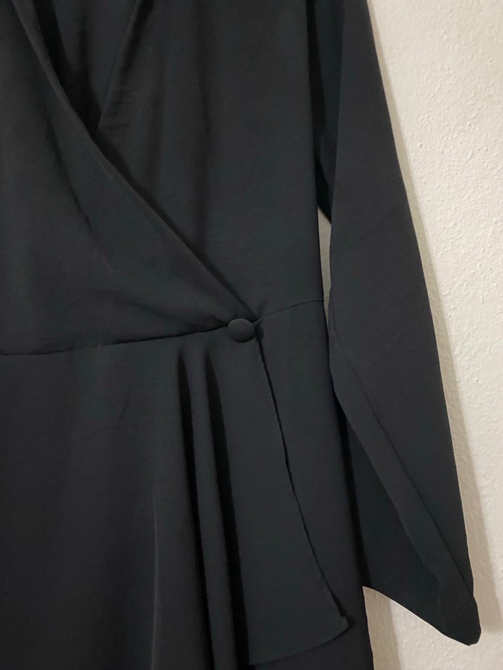 Kruvaze Yaka gömlek elbise - Görsel 2