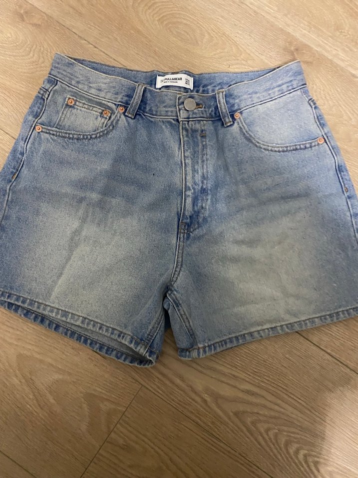 Pull and Bear mom Jean Şort - Görsel 5