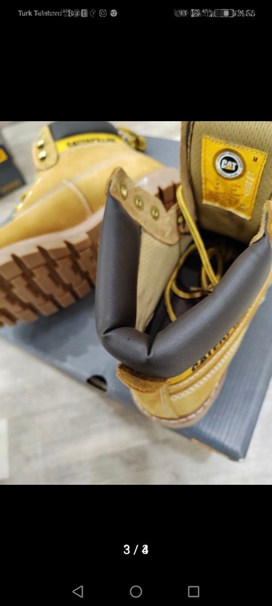 Sarı CAT Erkek Deri Bot - Görsel 3