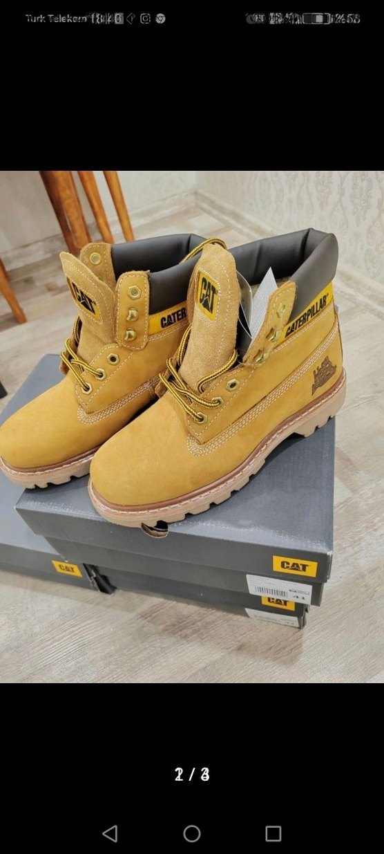 Sarı CAT Erkek Deri Bot - Görsel 2