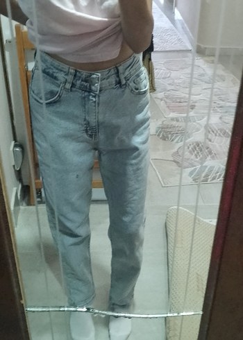 Trendyol & Milla Gri Rahat Kesim Kadın Denim Pantolon
