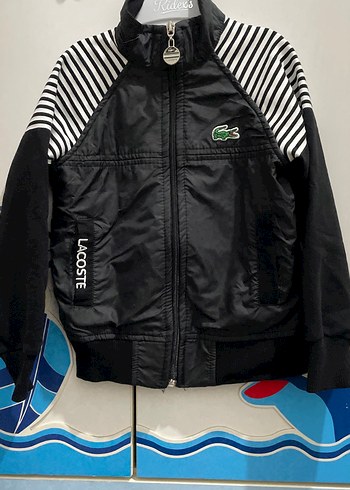 Lacoste Siyah Cizgili Cocuk Ceket