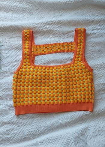 turuncu dilvin örgü Crop
