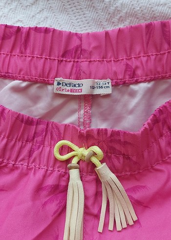 Defacto Püsküllü Pembe Deniz Şortu