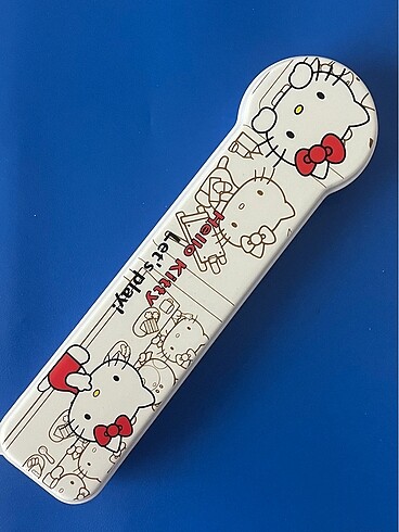 Hello kitty çatal kaşık chopstick seti kutulu