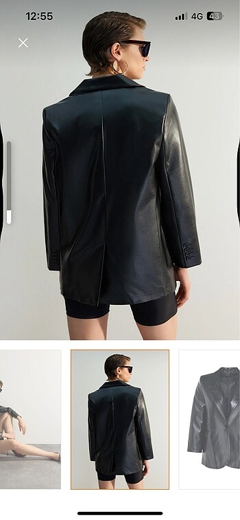 l Beden Trendyolmilla Deri Blazer Ceket
