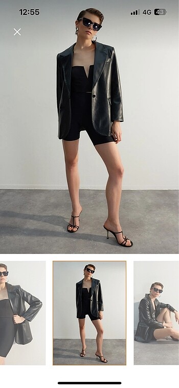 Trendyolmilla Deri Blazer Ceket