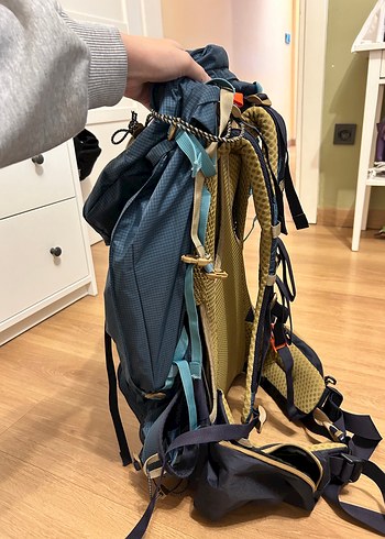 Beden mavi Renk Forclaz MT500 Air 50+10L Lacivert Kamp Sırt Çantası