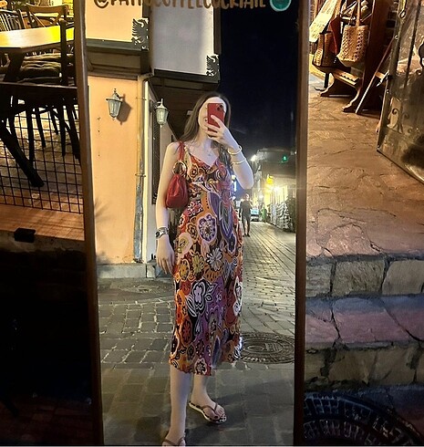 Retro Çiçek Desenli Yazlık Elbise ????