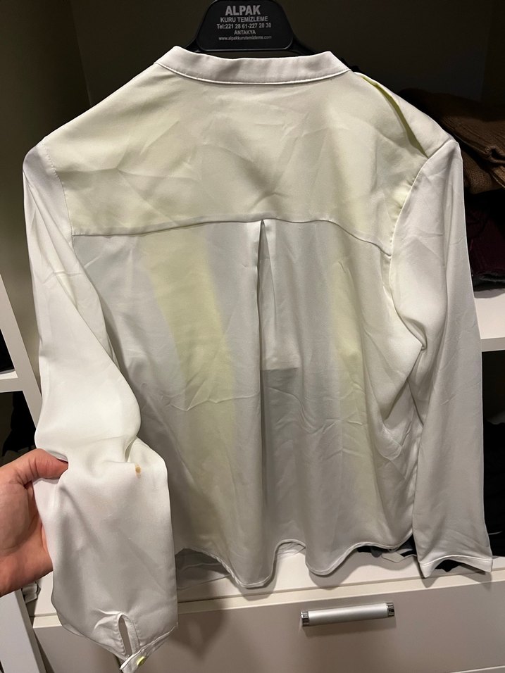 Mango Beyaz Saten Gömlek - Görsel 4