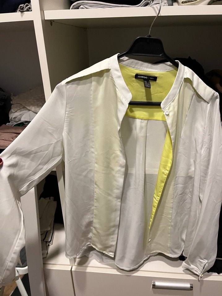 Mango Beyaz Saten Gömlek - Görsel 3