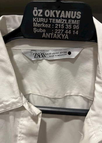 Beyaz Kısa Kollu Düğmeli Kadın Gömlek - Görsel 2