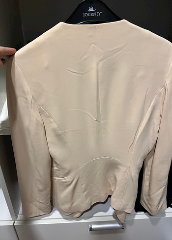 Bej Kadın Klasik Kesim Blazer Ceket - Görsel 4