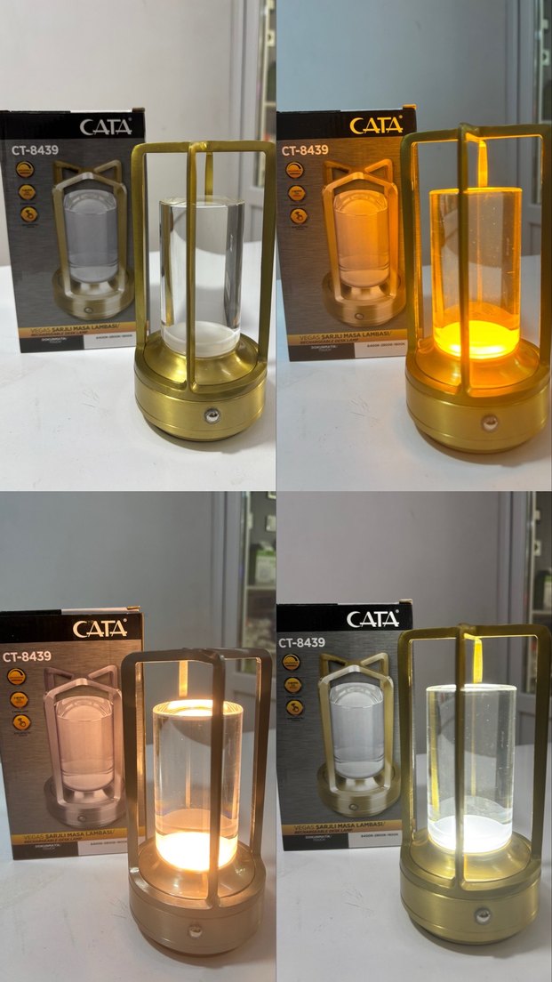 CATA CT-8439 Altın Renkli Masa Lambası - Görsel 5