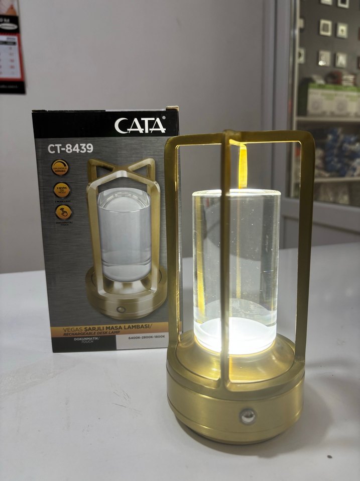CATA CT-8439 Altın Renkli Masa Lambası - Görsel 3