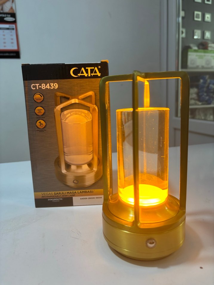 CATA CT-8439 Altın Renkli Masa Lambası - Görsel 2