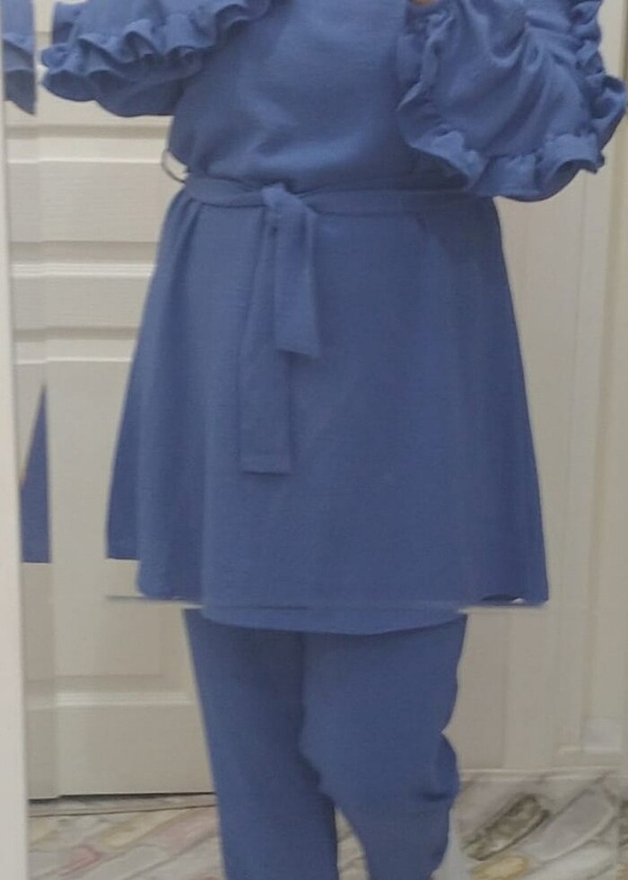 Tesettür ikili takım tunik+ pantalon - Görsel 2