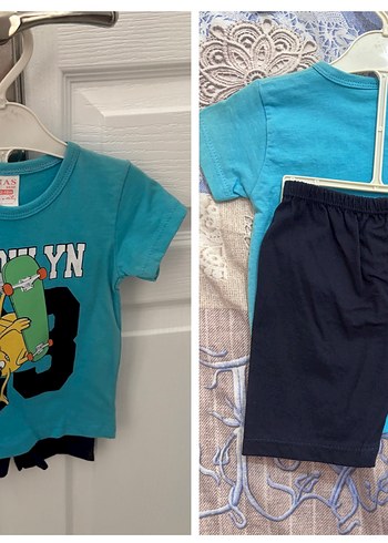 LC Waikiki Erkek Çocuk Mavi Baskılı Kısa Kollu Tişört