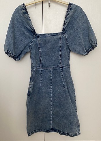 xs Beden mavi Renk Kadın Mavi Denim Mini Elbise