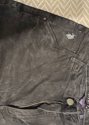 Gri Kadın Loose Fit Midi Denim Pantolon - Görsel 3