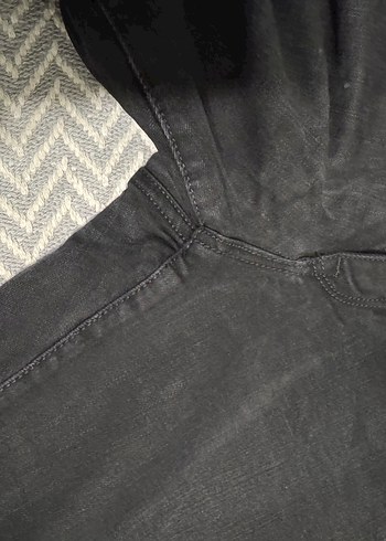 Gri Kadın Loose Fit Midi Denim Pantolon - Görsel 8