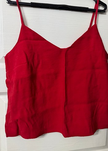 Kırmızı V Yaka Kadın Mini Atlet - Görsel 2