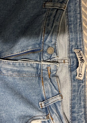 Kadın Mavi Denim Midi Boy Jean - Görsel 3