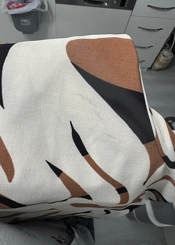 Bohem Tarz Uzun Kahverengi Batik Elbise - Görsel 5