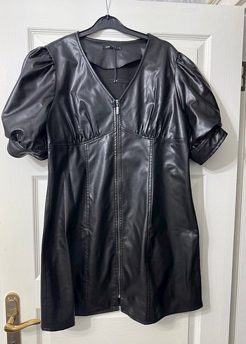 Kadın Siyah Deri Goth Mini Ceket - Görsel 2