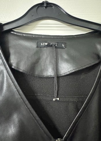 Kadın Siyah Deri Goth Mini Ceket - Görsel 4