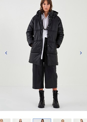 Siyah Deri Kadın Kışlık Mont - Görsel 3