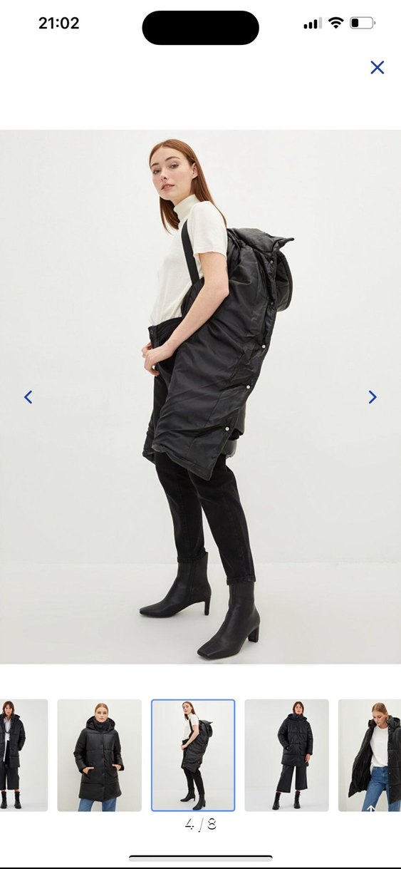 Siyah Deri Kadın Kışlık Mont - Görsel 4