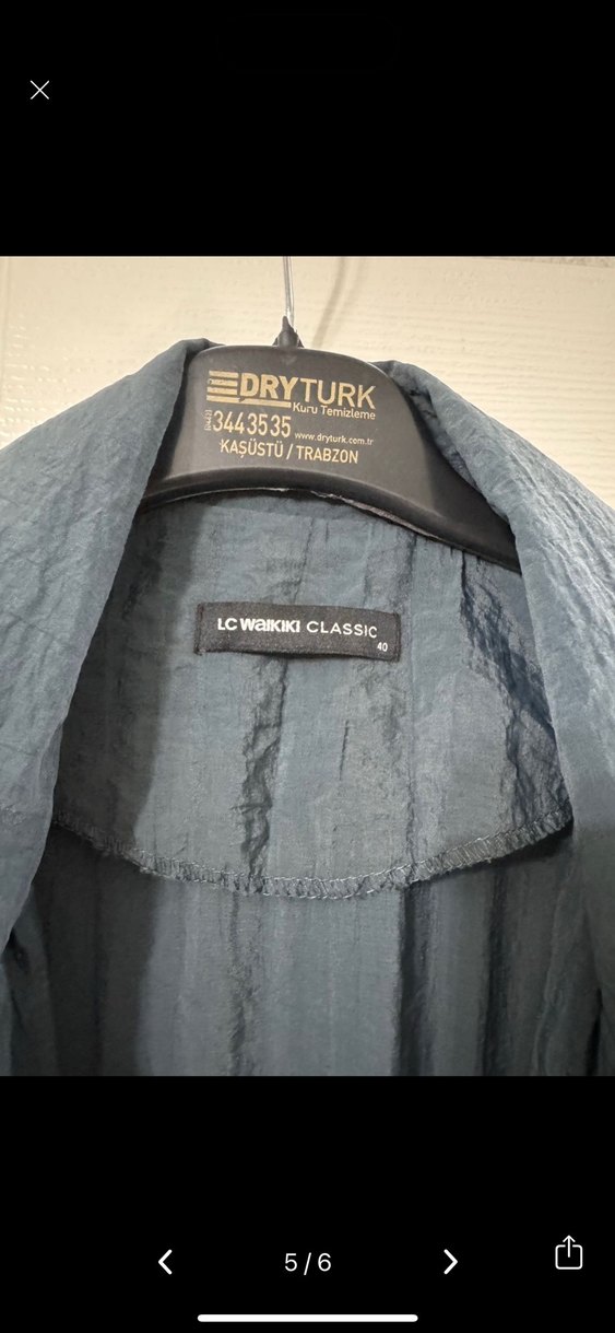 Mavi  yelekli paraşüt kumaş Keten Kadın Takım - Görsel 5