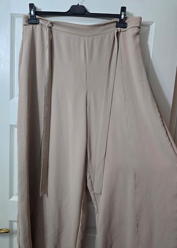 Bej Kadın Keten Salaş Pantolon - Görsel 6