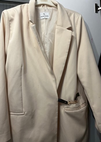 Zara Bej Uzun Blazer Ceket