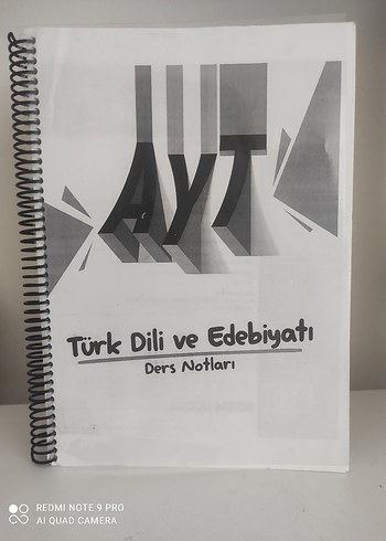 AYT Türk Dili ve Edebiyatı Ders Notları