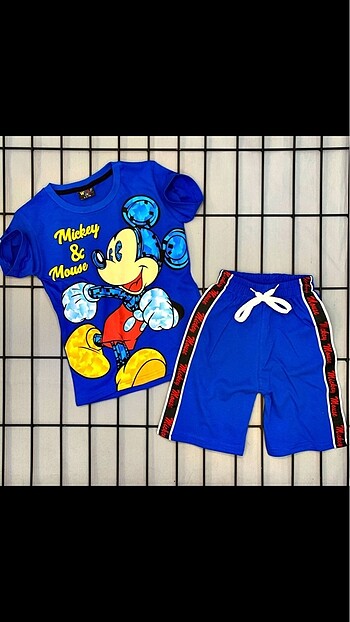 Mickey mavi 2li takım
