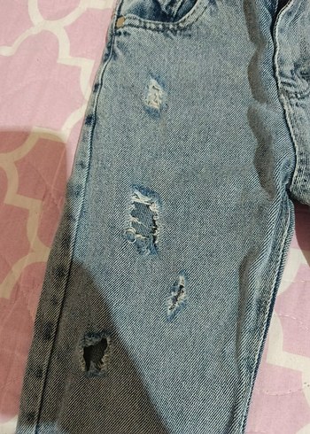 Kızlar için Rahat Kesim Denim Pantolon - Görsel 3