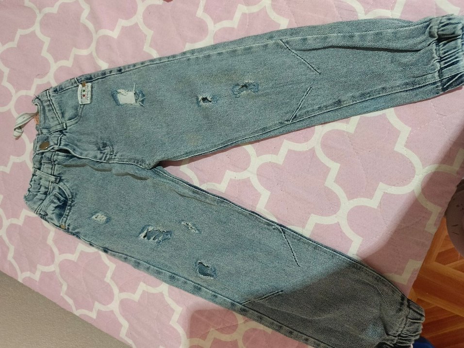 Kızlar için Rahat Kesim Denim Pantolon - Görsel 2