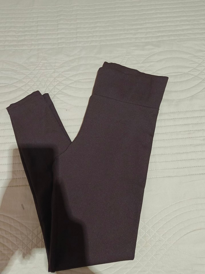 Kahverengi Kadın Midi Tayt - Görsel 3