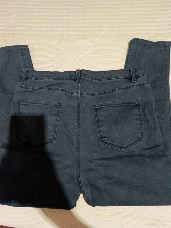 Siyah Dar Kesim Midi Kadın Kot Pantolon - Görsel 2