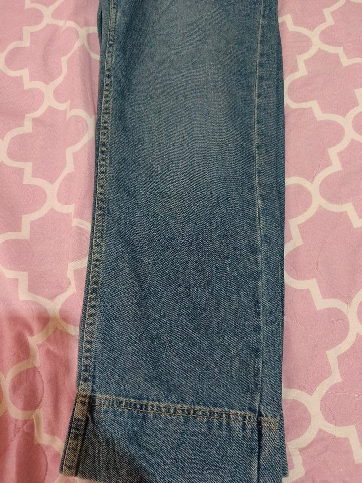 Mavi Rahat Kesim Midi Boy Kadın Kot Pantolon - Görsel 5